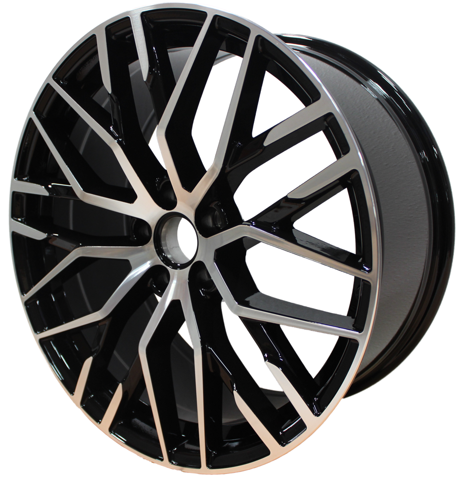 19 Inch Rims Audi S Line R8 Style A4 S4 A5 S5 A6 S6 A7 S7 Q3 Q5 SQ5 Mesh Machined Black Wheels