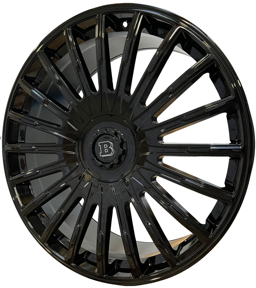 24" Inch Flowformed Rims Fit Gloss Black Mercedes G Wagon G550 G65 G63 G55 G500 Brabus "PLATINUM" Style Wheels