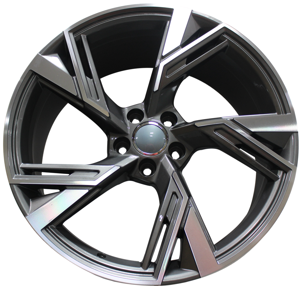 20 Inch Audi RS Style Rims Gunmetal Machined Wheels