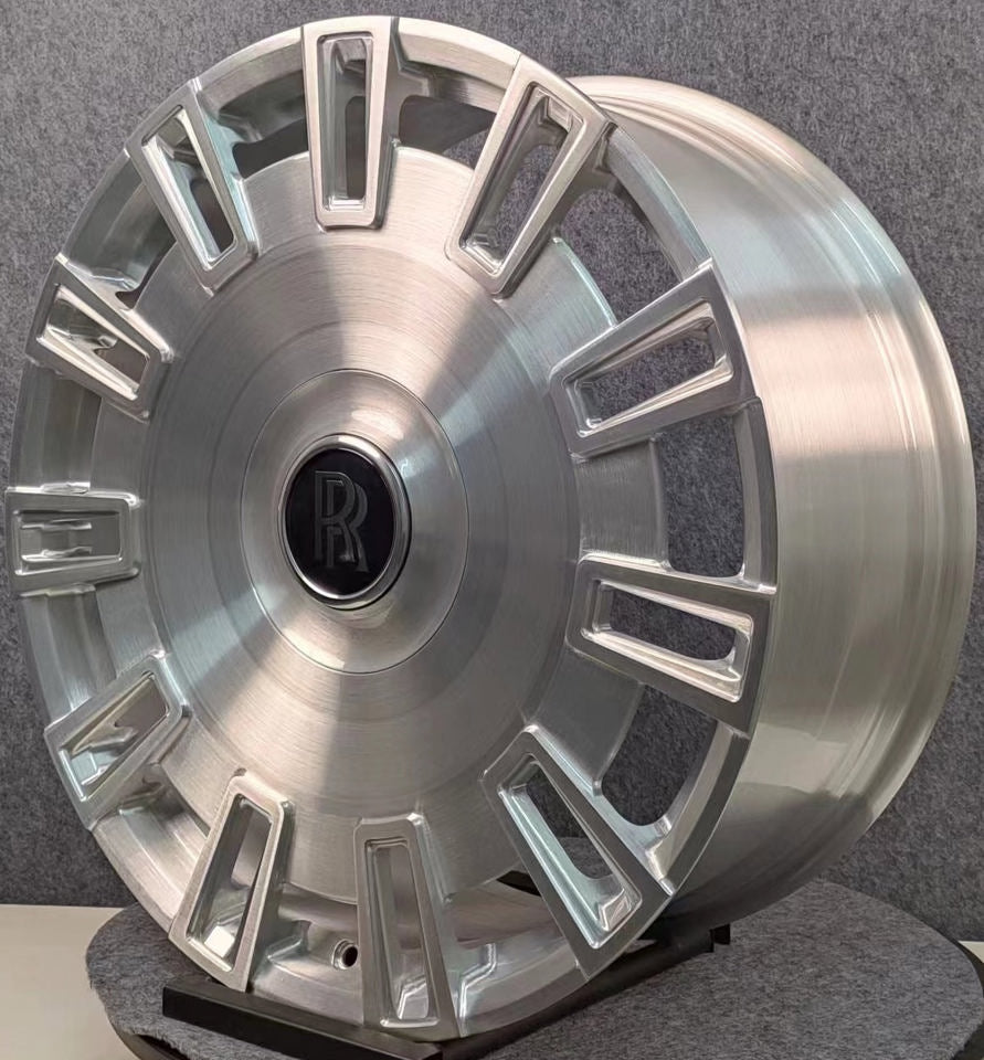 24" INCH ROLLS ROYCE GHOST CULLINAN PHANTOM FORGED BRUSHED WHEELS