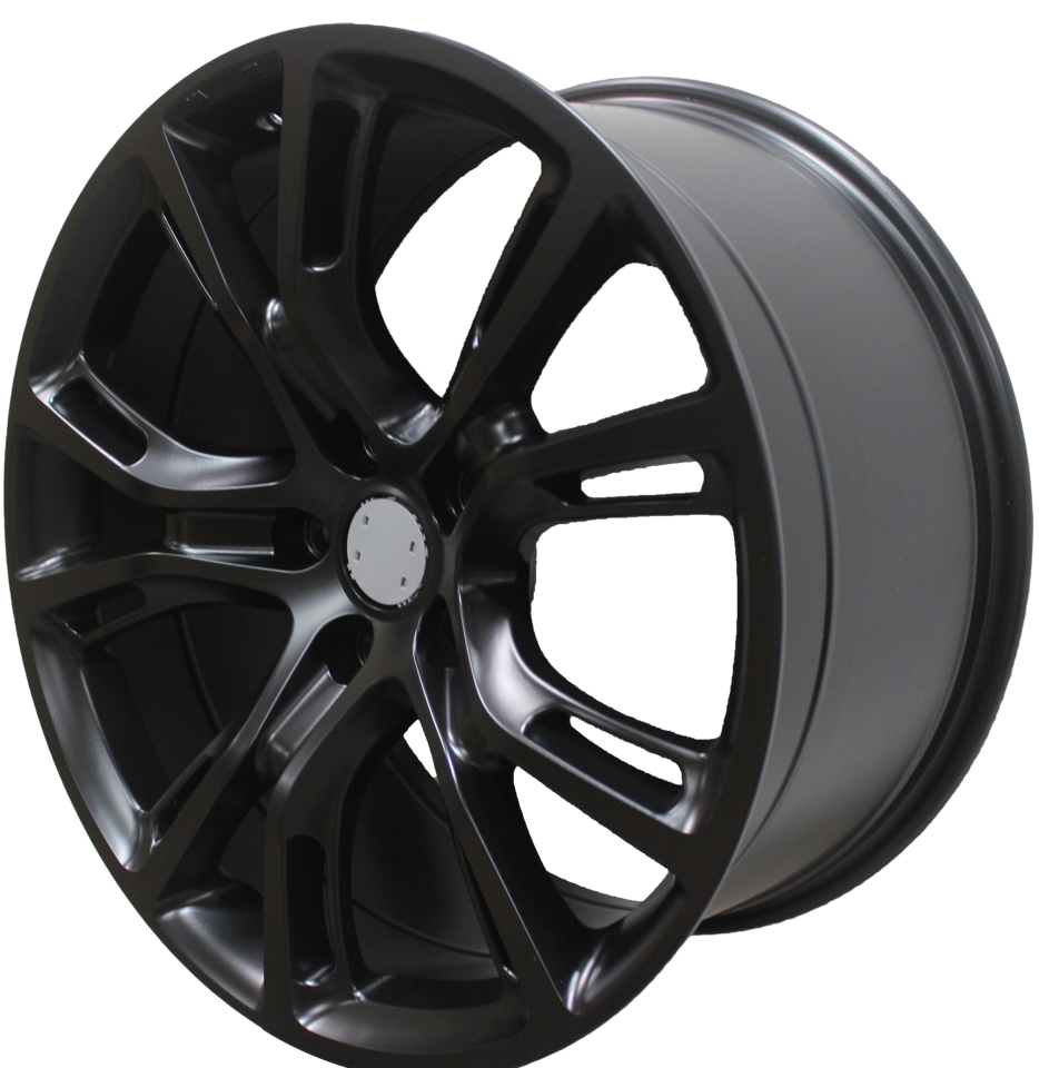 20 Inch Jeep SRT Hellcat Grand Cherokee Laredo Satin Black Staggered Wheels