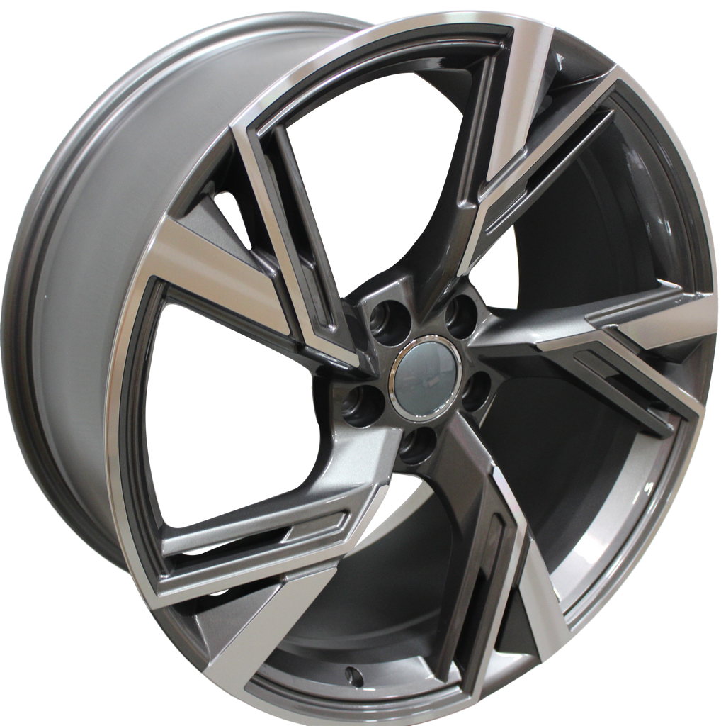 19 Inch Audi RS Style Rims Gunmetal Machined Wheels