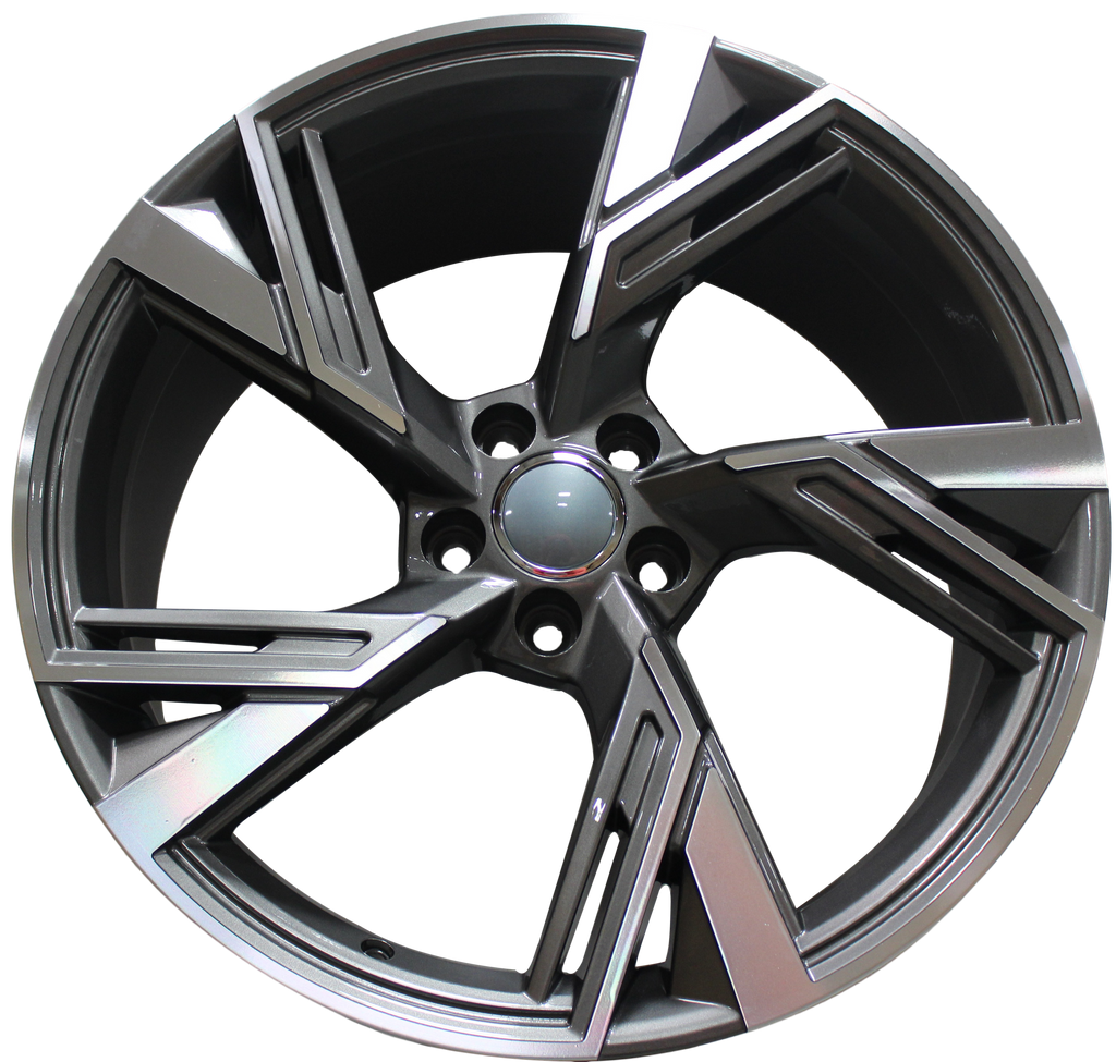 20 Inch Audi RS Style Rims Gunmetal Machined Wheels