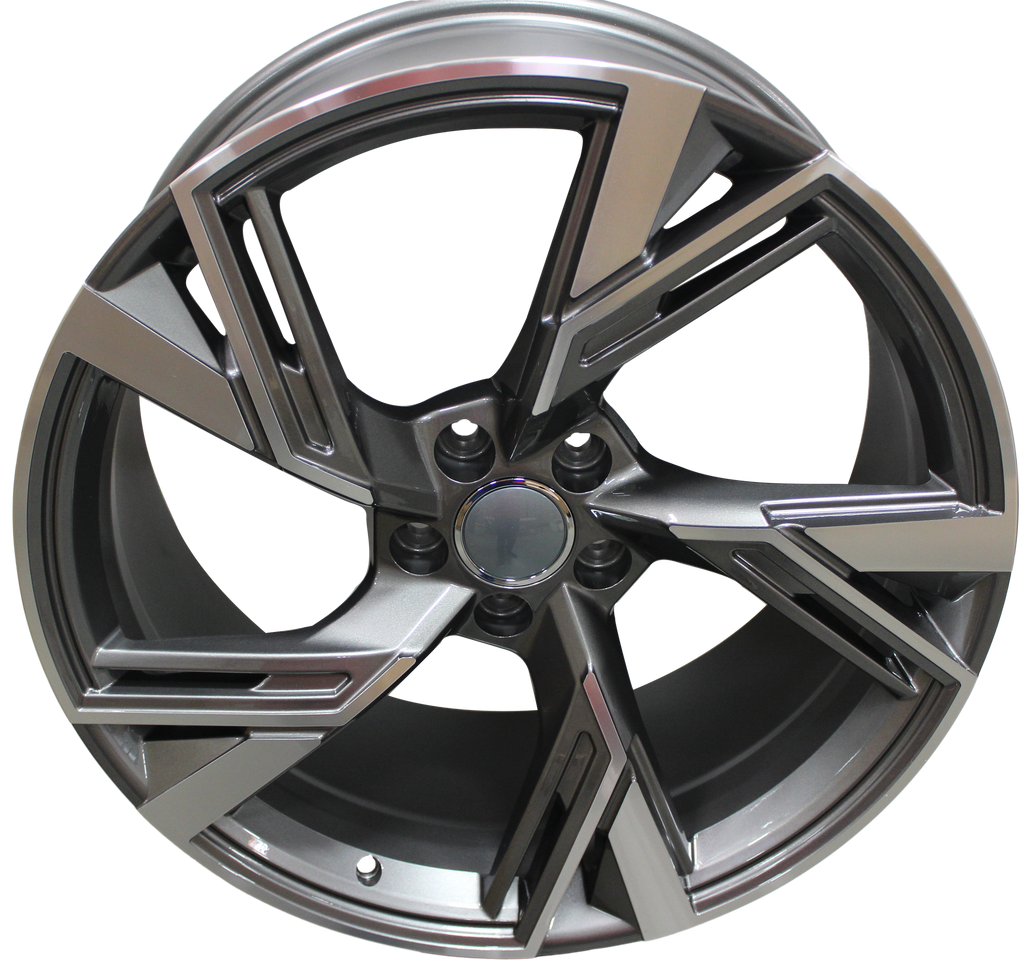 20 Inch Audi RS Style Rims Gunmetal Machined Wheels