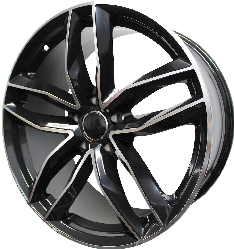21 Inch Audi Rims A5 A6 A7 A8 S5 S6 S7 S8 RS5 RS6 RS7 Q5 Q7 SQ5 SQ7 Black Machined Wheels
