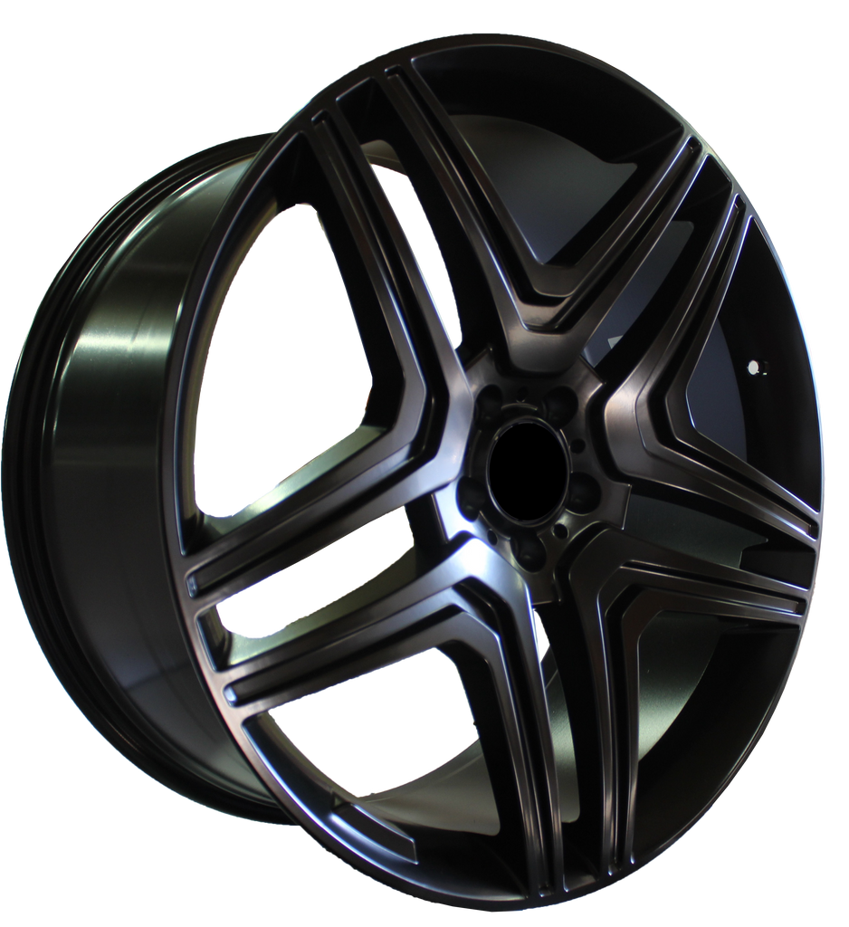 22 Inch Mercedes ML GL GLE GLS GLE Coupe ML63 ML550 ML500 ML400 GL63 GL550 GLE GLS Satin Black Wheels