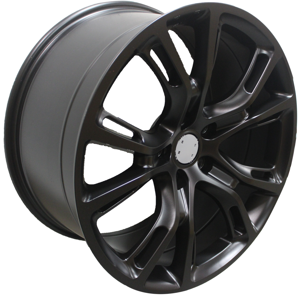 20 Inch Jeep SRT Hellcat Grand Cherokee Laredo Satin Black Staggered Wheels