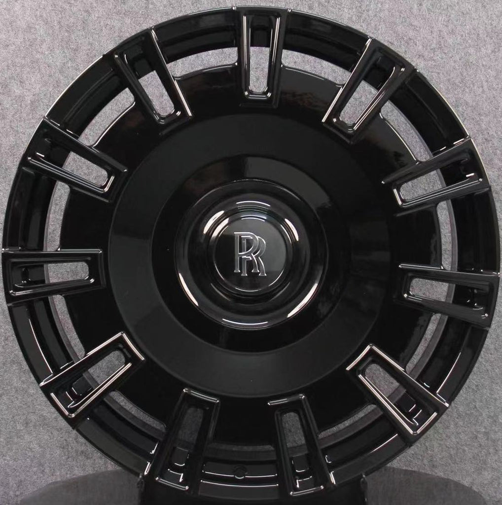 22" INCH ROLLS ROYCE GHOST CULLINAN PHANTOM FORGED GLOSS BLACK CUSTOM WHEELS