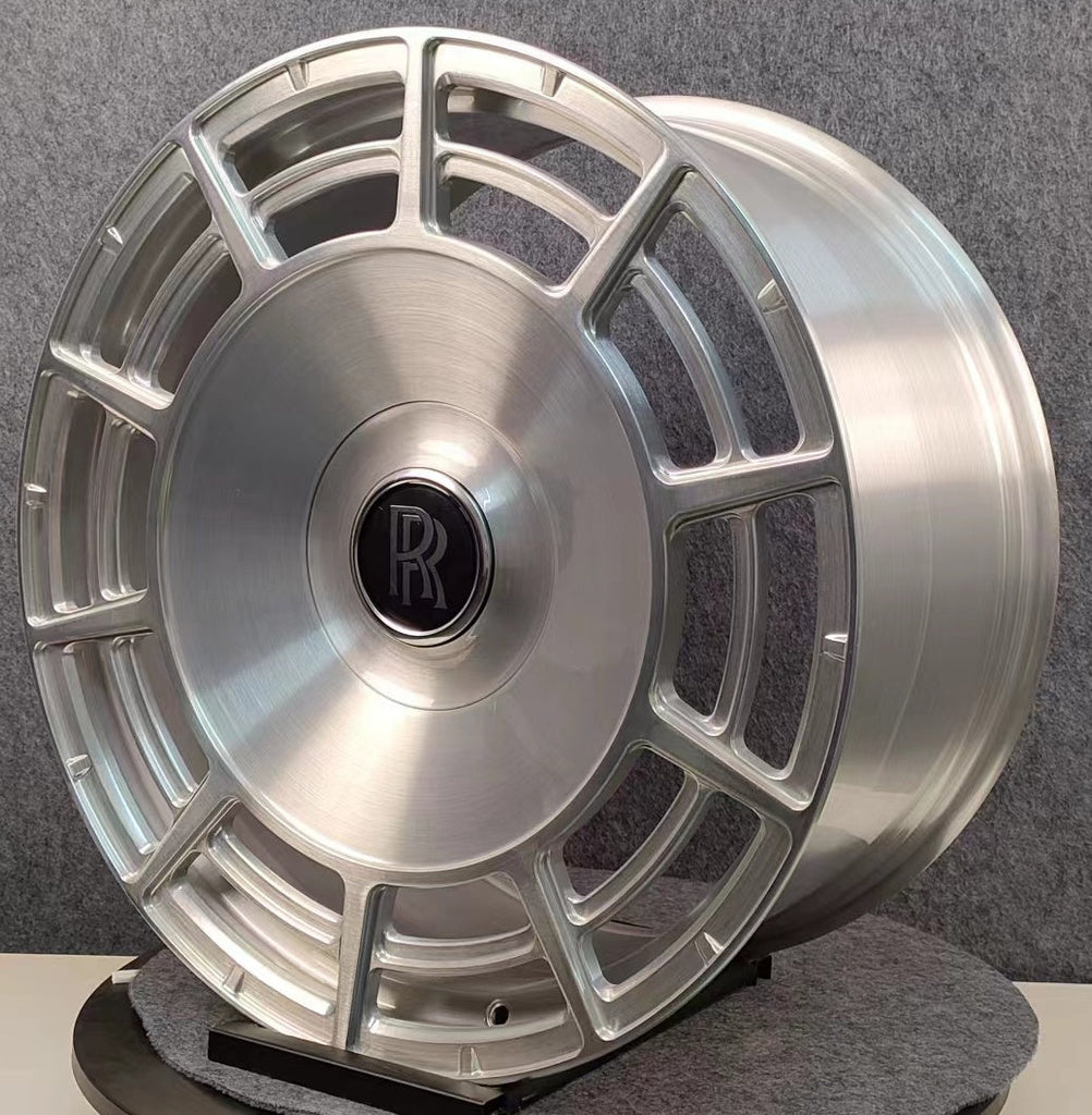 22" INCH ROLLS ROYCE GHOST CULLINAN PHANTOM FORGED BRUSHED STAGGERED WHEELS