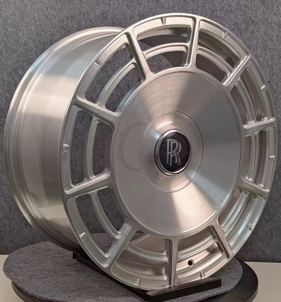 22" INCH ROLLS ROYCE GHOST CULLINAN PHANTOM FORGED BRUSHED STAGGERED WHEELS