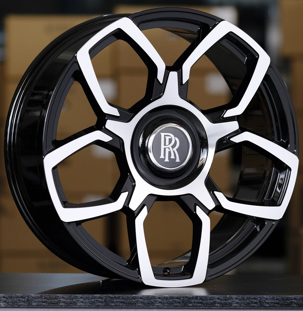 22 INCH ROLLS ROYCE GHOST CULLINAN PHANTOM FORGED BLACK BADGE WHEELS