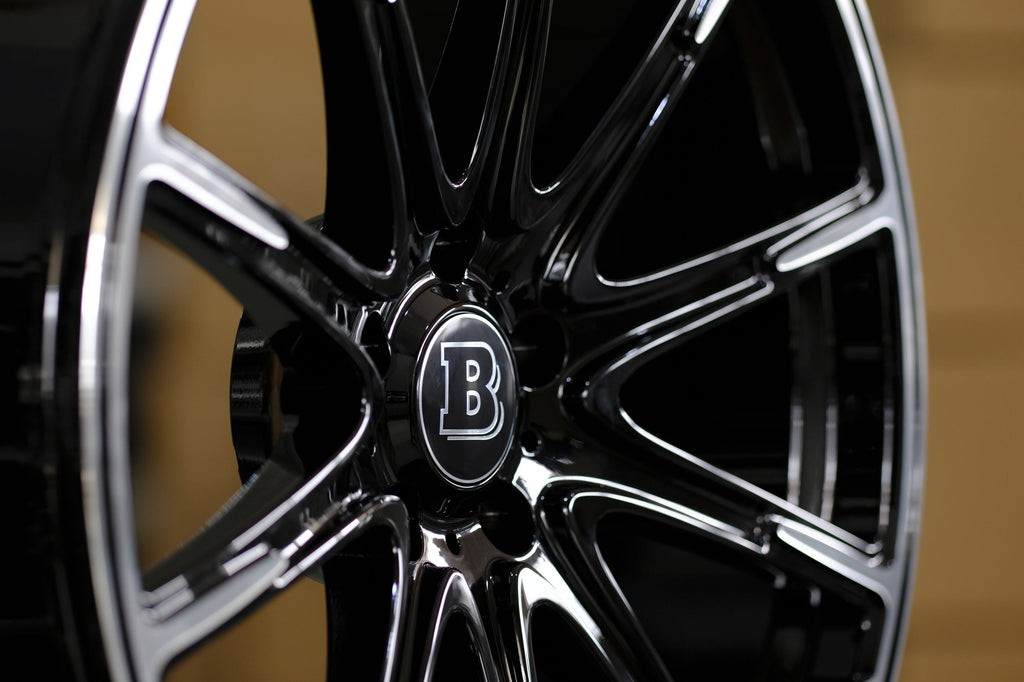 22 Inch Rims Fit Mercedes G Wagon G550 G65 G63 G55 G500 Brabus "PLATINUM EDITION" Style Gloss Black Wheels