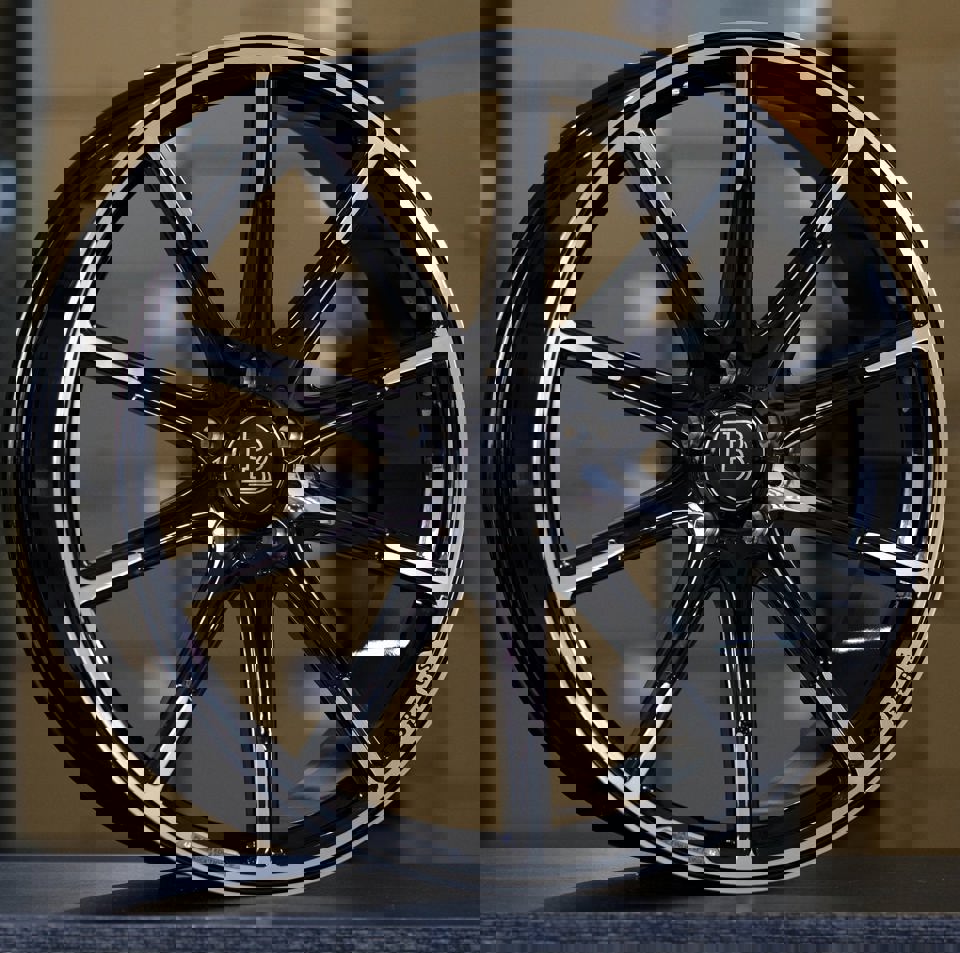 24 Inch Rims Fit Mercedes G Wagon G550 G65 G63 G55 G500 Brabus "PLATINUM EDITION" Style Gloss Black Wheels