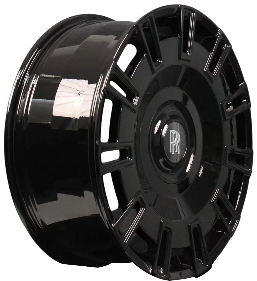22" INCH ROLLS ROYCE GHOST CULLINAN PHANTOM FORGED GLOSS BLACK CUSTOM WHEELS