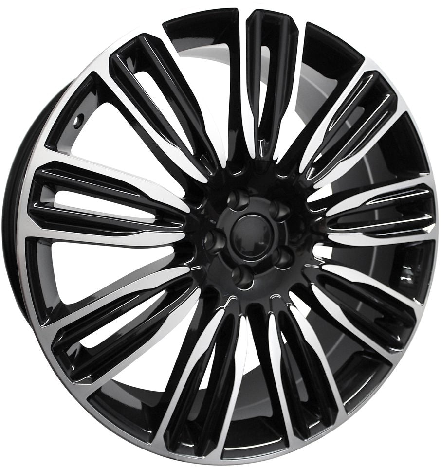 24 Inch Rims Range Rover Autobiography Sport LR3 LR4 & HSE Wheels Black Machined Face