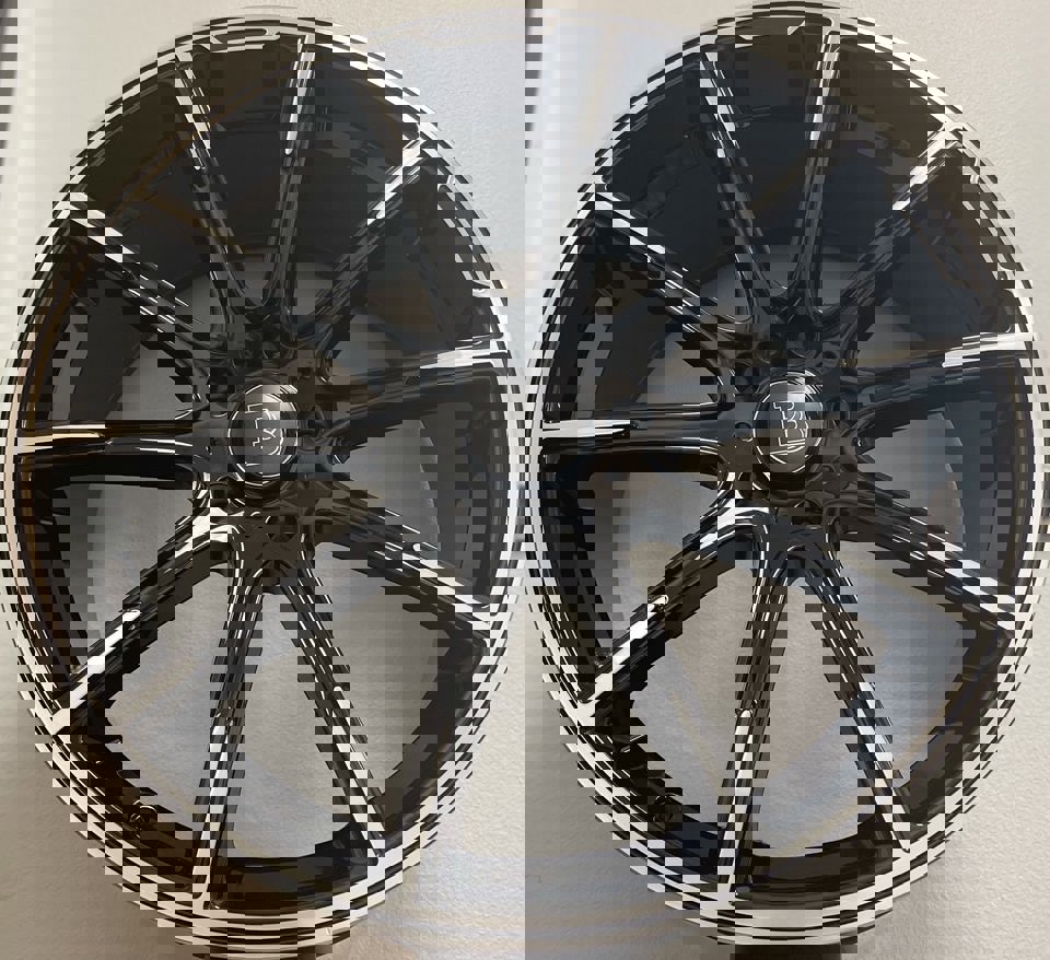 24 Inch Rims Fit Mercedes G Wagon G550 G65 G63 G55 G500 Brabus "PLATINUM EDITION" Style Gloss Black Wheels