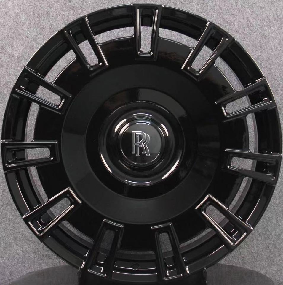 22" INCH ROLLS ROYCE GHOST CULLINAN PHANTOM FORGED GLOSS BLACK CUSTOM WHEELS