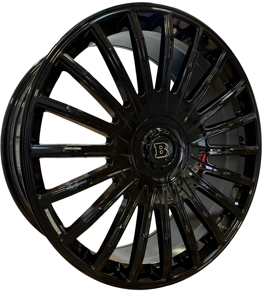 24" Inch Flowformed Rims Fit Gloss Black Mercedes G Wagon G550 G65 G63 G55 G500 Brabus "PLATINUM" Style Wheels