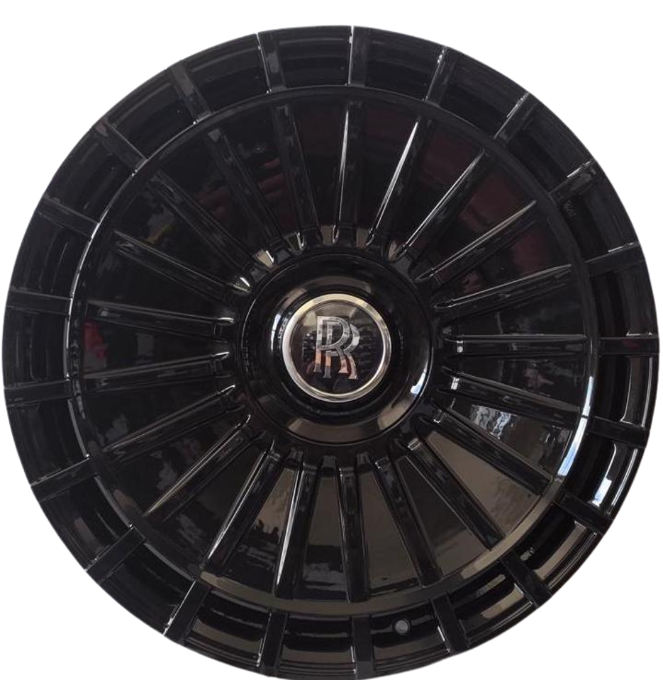 22” Rolls Royce Monoblock Forged Staggered Gloss Black Wheels for Rolls Royce Ghost / Phantom / Cullinan Fitment