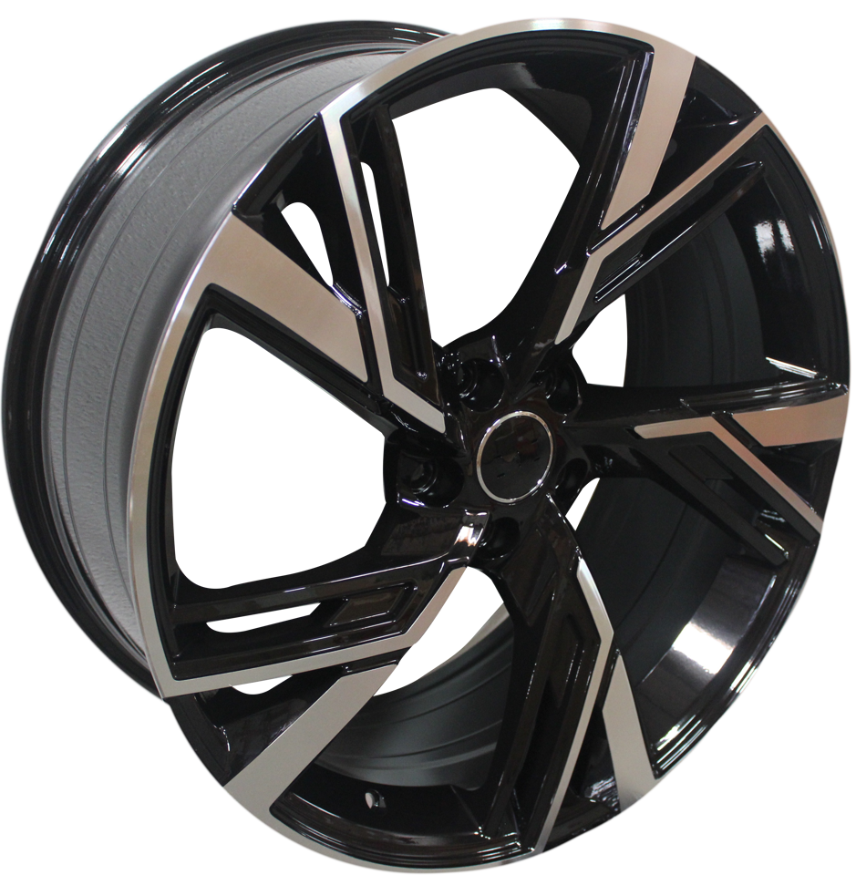 19 Inch Audi RS Style Rims Black Machined Wheels