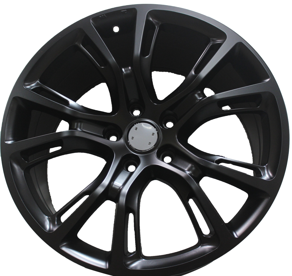 20 Inch Jeep SRT Hellcat Grand Cherokee Laredo Satin Black Staggered Wheels