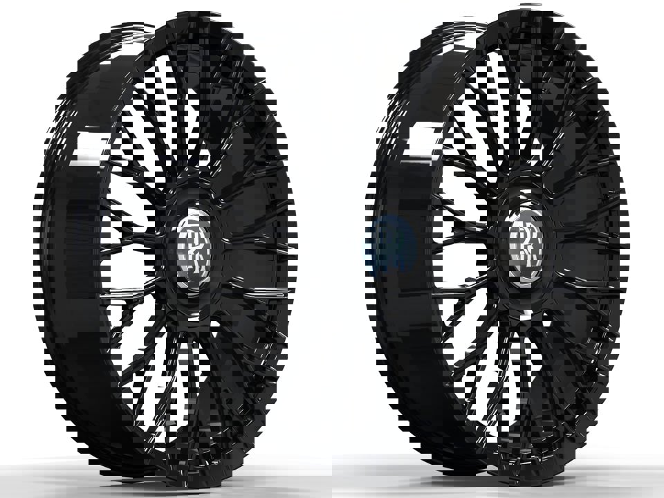 22” Rolls Royce Monoblock Forged Staggered Gloss Black Wheels for Rolls Royce Ghost / Phantom / Cullinan Fitment