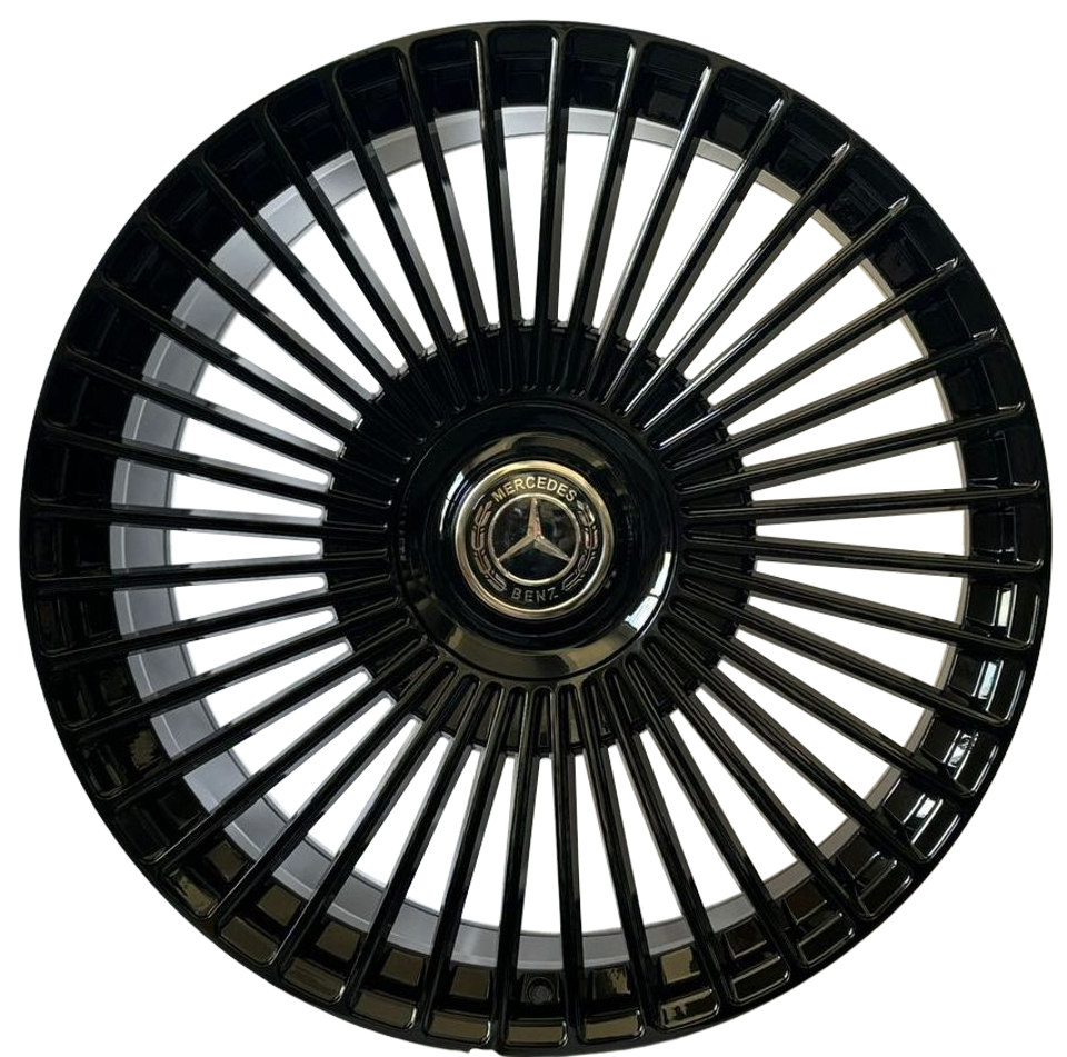 24 Inch Rims Fit Mercedes G Wagon G550 G65 G63 G55 G500 Brabus "PLATINUM EDITION" Style Gloss Black Wheels