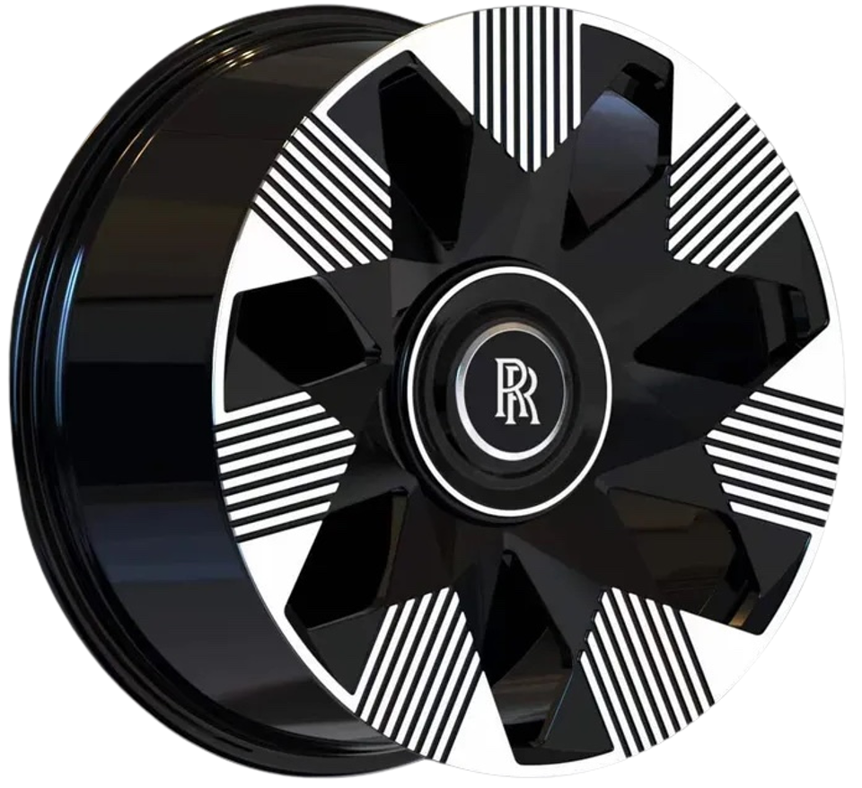 21" INCH ROLLS ROYCE GHOST CULLINAN PHANTOM FORGED BLACK SPECTRE WHEELS