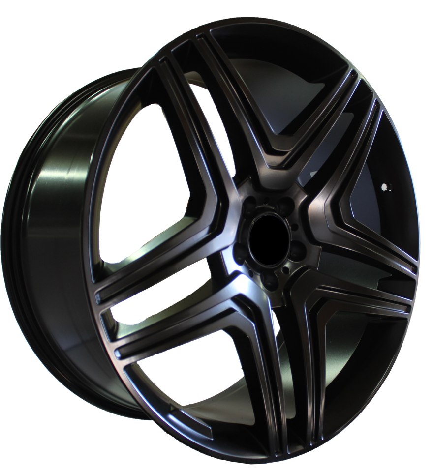 22 Inch Mercedes ML GL GLE GLS GLE Coupe ML63 ML550 ML500 ML400 GL63 GL550 GLE GLS Satin Black Wheels