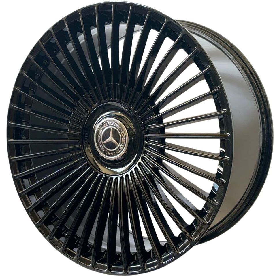 24 Inch Rims Fit Mercedes G Wagon G550 G65 G63 G55 G500 Brabus "PLATINUM EDITION" Style Gloss Black Wheels