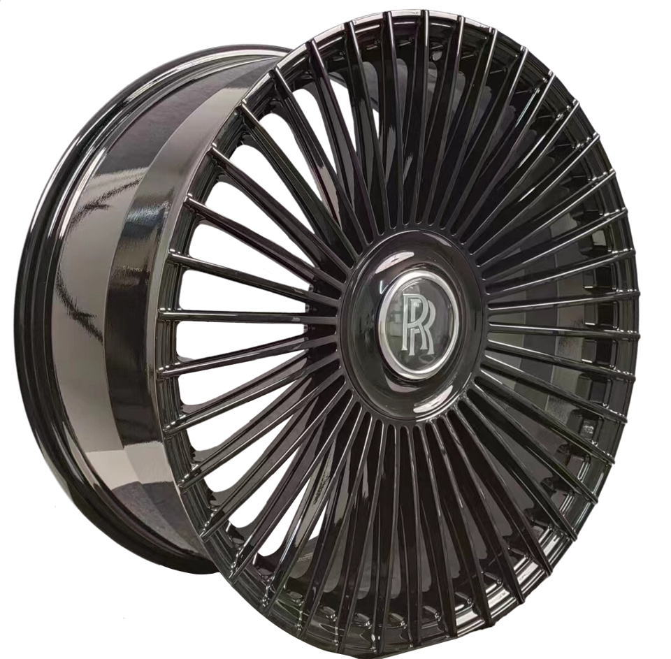 22 INCH ROLLS ROYCE GHOST CULLINAN PHANTOM FORGED GLOSS BLACK WHEELS