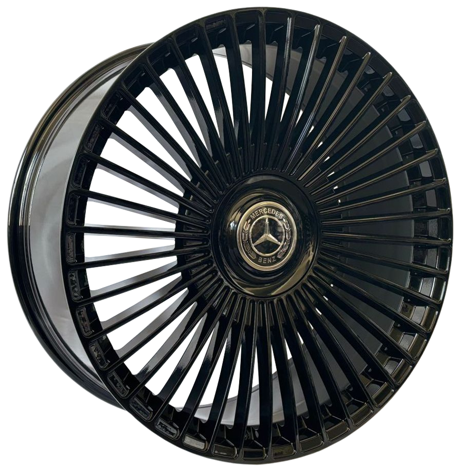 24 Inch Rims Fit Mercedes G Wagon G550 G65 G63 G55 G500 Brabus "PLATINUM EDITION" Style Gloss Black Wheels