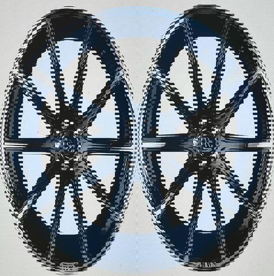 19 Inch Mercedes E Class E550 E350 E300 C Class  Black Machined Wheels Rims