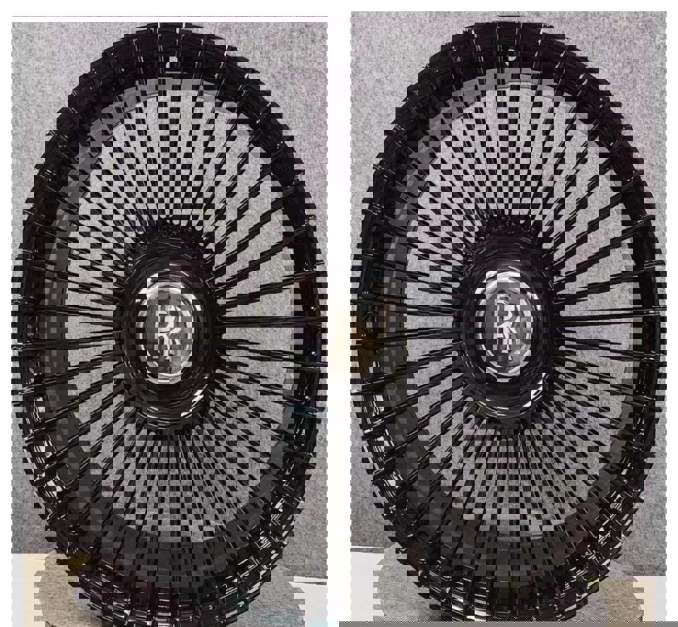 24 INCH ROLLS ROYCE GHOST CULLINAN PHANTOM FORGED GLOSS BLACK WHEELS