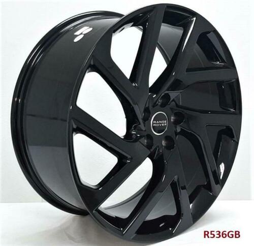 22 Inch Rims fit Range Rover Sport SVR HSE Full Size SVR Style Gloss Black Wheels
