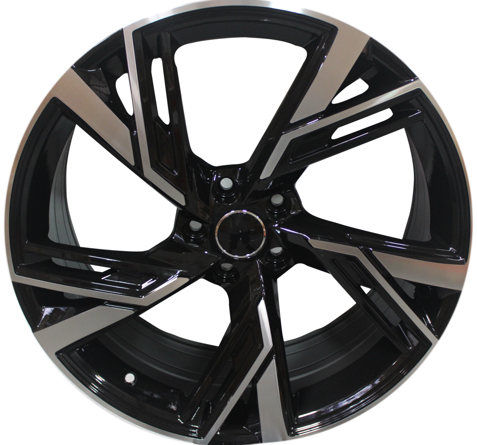 19 Inch Audi RS Style Rims Black Machined Wheels