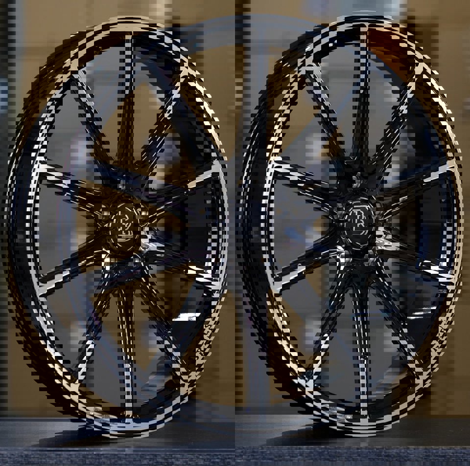 22 Inch Rims Fit Mercedes G Wagon G550 G65 G63 G55 G500 Brabus "PLATINUM EDITION" Style Gloss Black Wheels