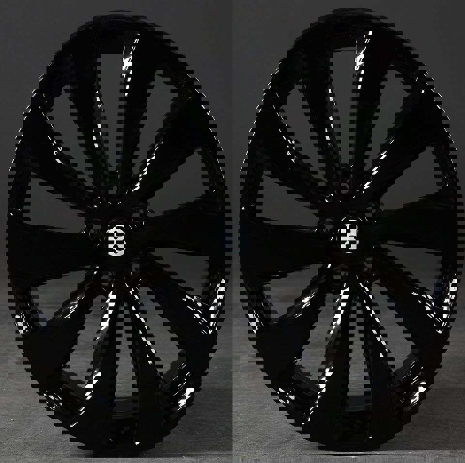 22 Inch Monoblock Staggered Forged Rims Bentley GT Bentley Flying Spur Gloss Black Wheels