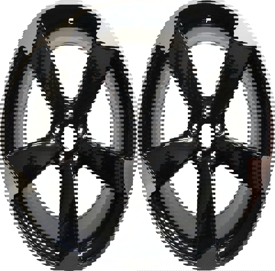 19 Inch Audi Rims A5 A6 A7 A8 S6 S7 S8 Black Machined Tips Wheels