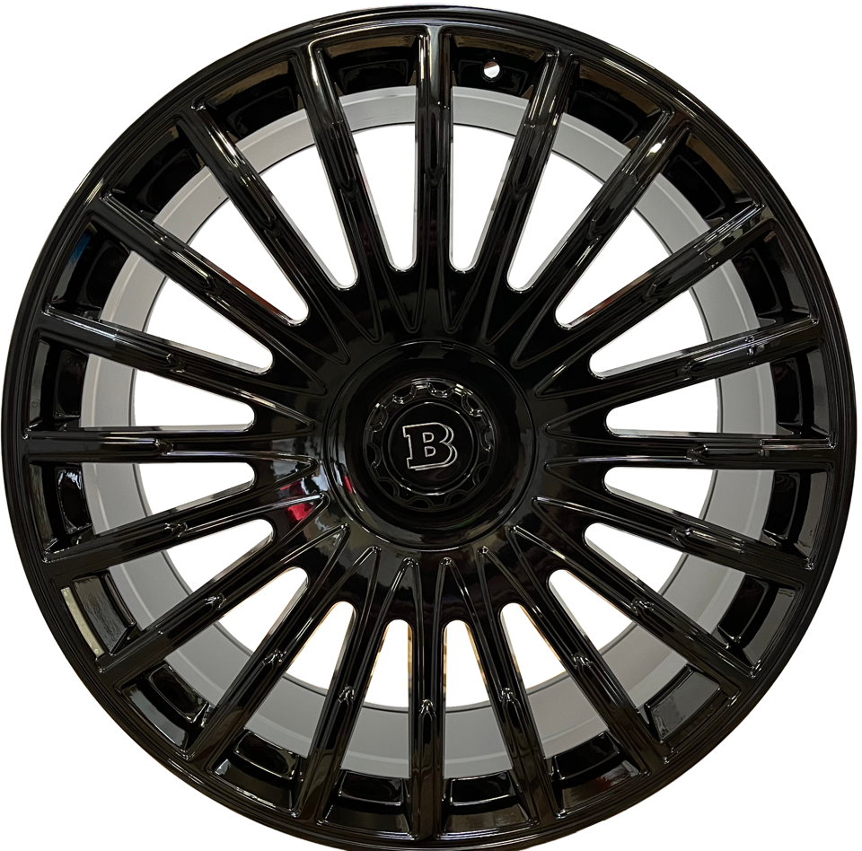 24" Inch Flowformed Rims Fit Gloss Black Mercedes G Wagon G550 G65 G63 G55 G500 Brabus "PLATINUM" Style Wheels
