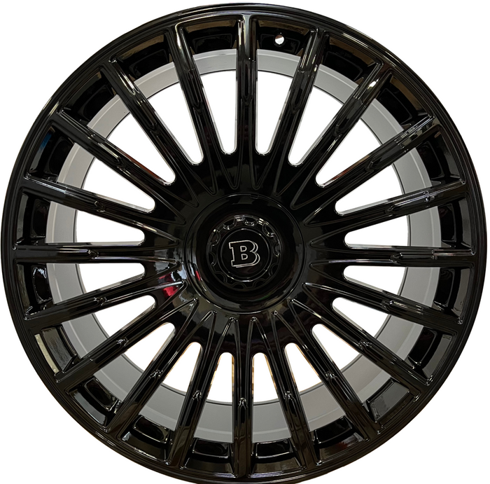 24" Inch Flowformed Rims Fit Gloss Black Mercedes G Wagon G550 G65 G63 G55 G500 Brabus "PLATINUM" Style Wheels