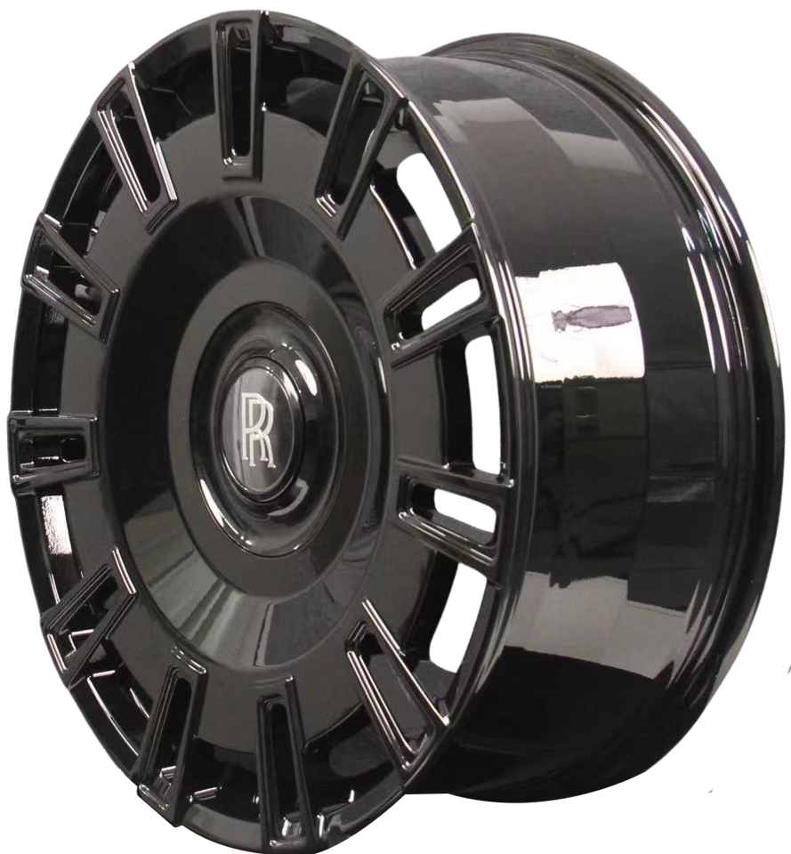 24 INCH ROLLS ROYCE GHOST CULLINAN PHANTOM FORGED GLOSS BLACK WHEELS