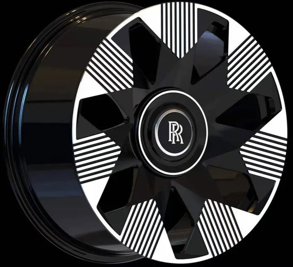 21" INCH ROLLS ROYCE GHOST CULLINAN PHANTOM FORGED BLACK SPECTRE WHEELS