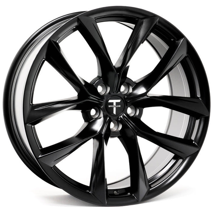 21" INCH TESLA SATIN BLACK MODEL Y STAGGERED WHEELS