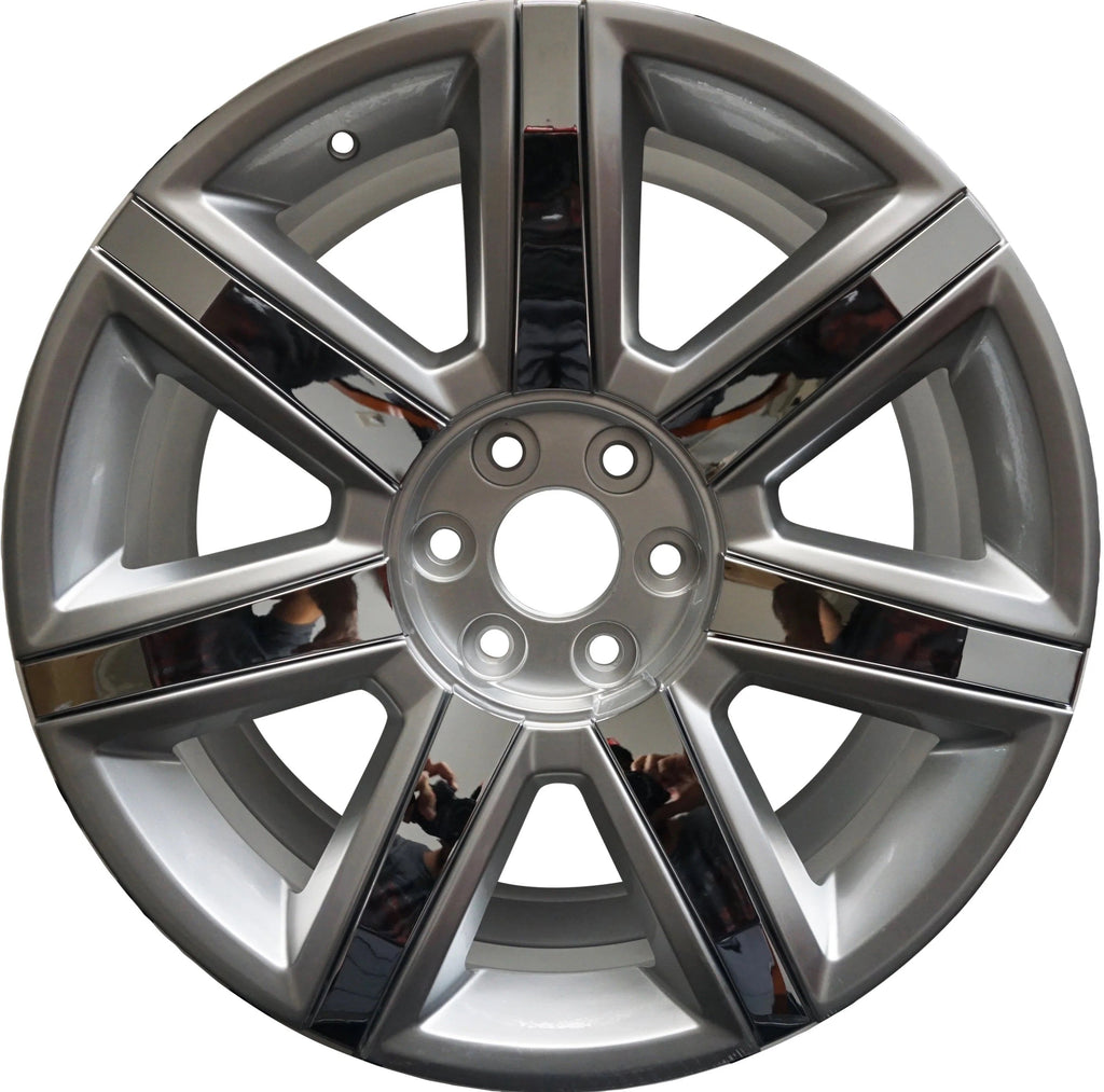 26" INCH ESCALADE RIMS SUV & ESV PLATINUM SILVER/CHROME INSERTS  SIERRA TAHOE YUKON WHEELS