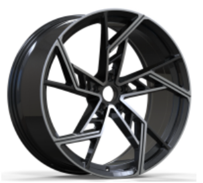 21 Inch Audi A8 A7 A6 S8 S7 S6 Q8 Q7 Q5 SQ8 SQ7 SQ5 RS Style Rims Black Machined Face Wheels