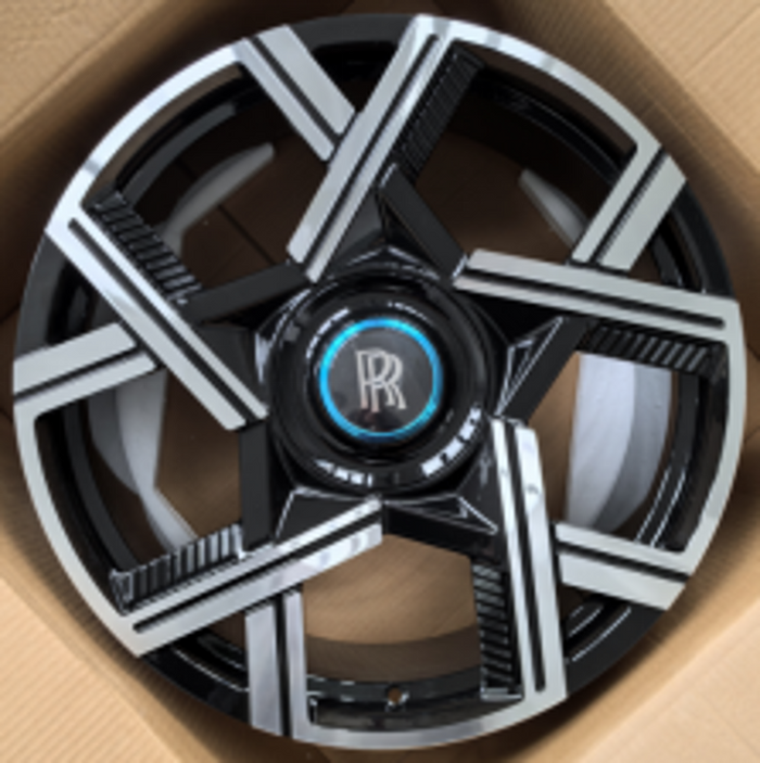 22" INCH ROLLS ROYCE GHOST CULLINAN PHANTOM FORGED GLOSS BLACK CUSTOM WHEELS