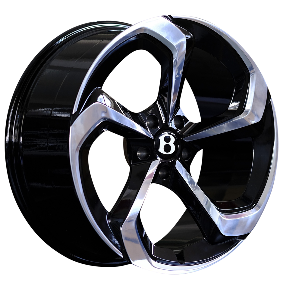 22 Inch Monoblock Forged Rims Bentley Bentayga Gloss Black Polished Wh