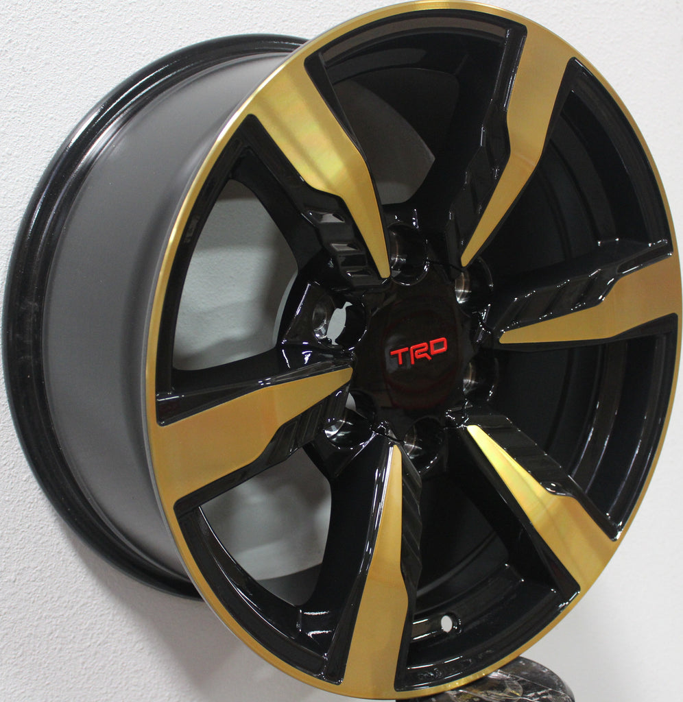 17 Inch Toyota TRD Style Rims Fits 4Runner FJ Cruiser Tacoma Gold Wheels