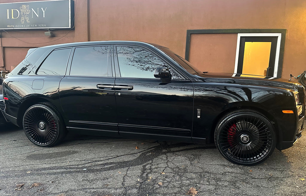 24 INCH ROLLS ROYCE GHOST CULLINAN PHANTOM FORGED GLOSS BLACK WHEELS